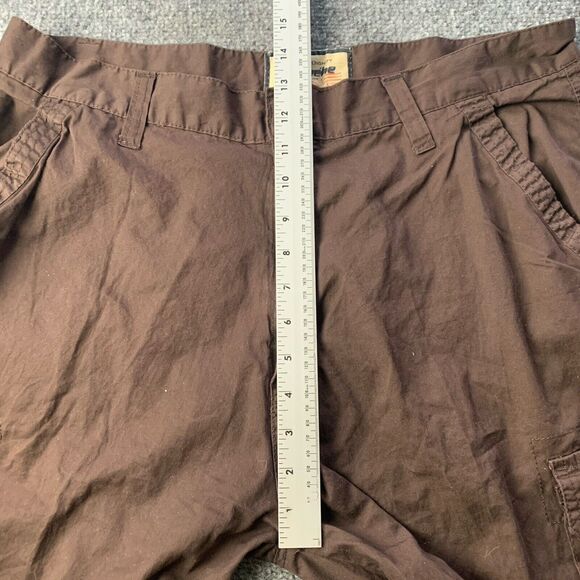 Ablanche Cargo Shorts Mens 38 Brown Y2K Baggy Fit Pockets 100% Cotton 12" Inseam - Picture 8 of 13